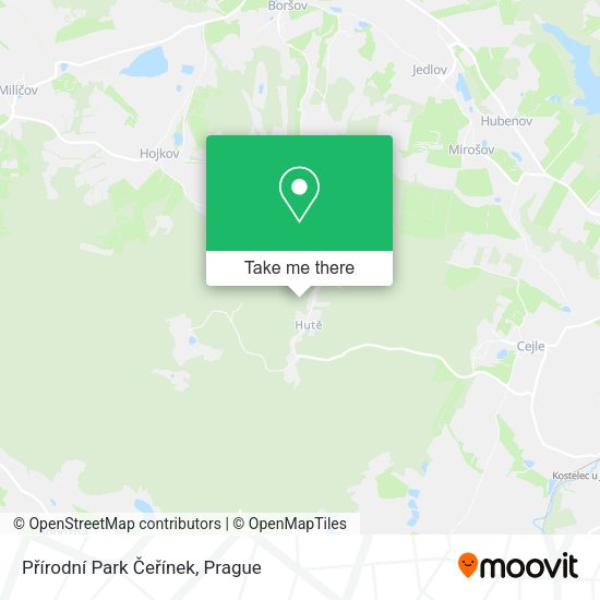 Přírodní Park Čeřínek map