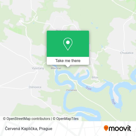 Červená Kaplička map