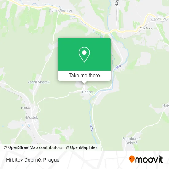 Карта Hřbitov Debrné