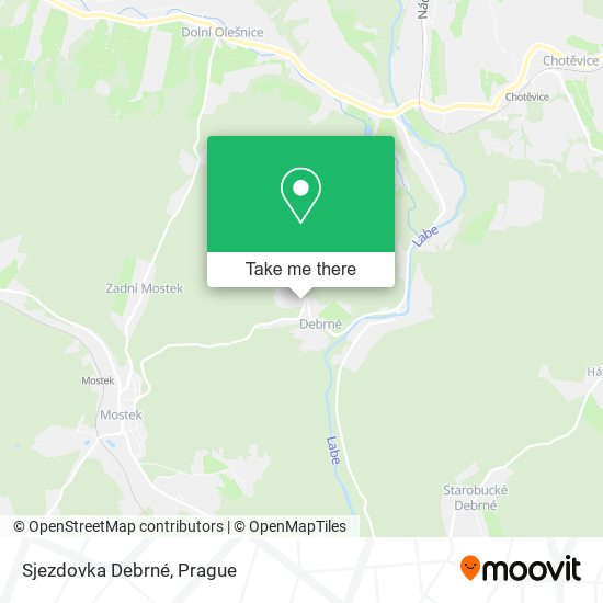 Карта Sjezdovka Debrné