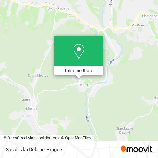 Карта Sjezdovka Debrné