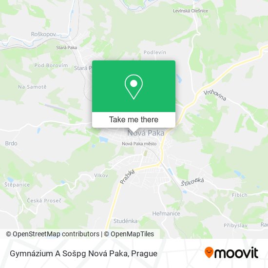 Gymnázium A Sošpg Nová Paka map