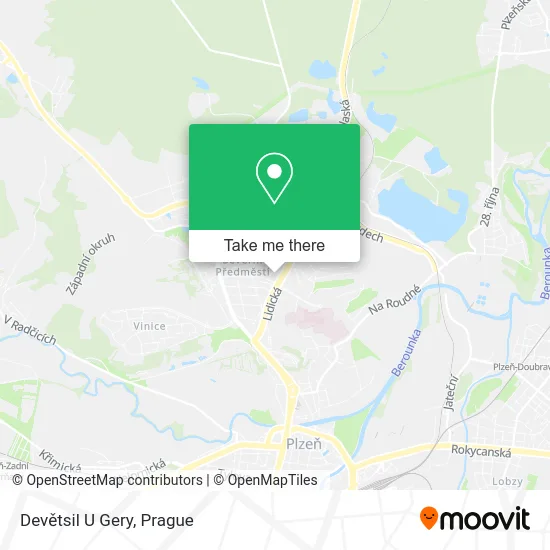 Карта Devětsil U Gery