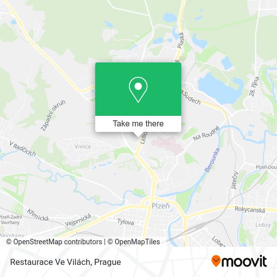 Restaurace Ve Vilách map