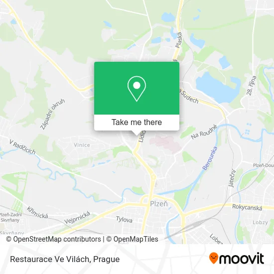 Карта Restaurace Ve Vilách