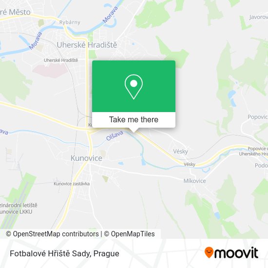 Fotbalové Hřiště Sady map
