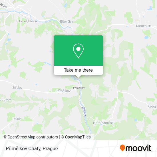Přímělkov Chaty map