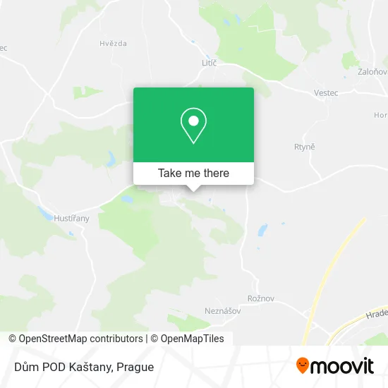 Карта Dům POD Kaštany