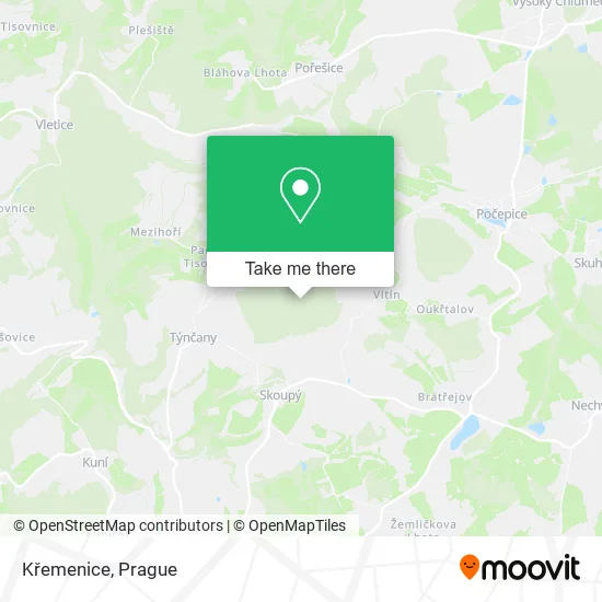 Křemenice map