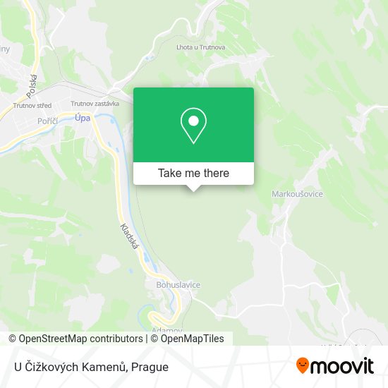 U Čižkových Kamenů map