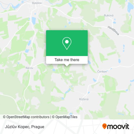 Jůzlův Kopec map