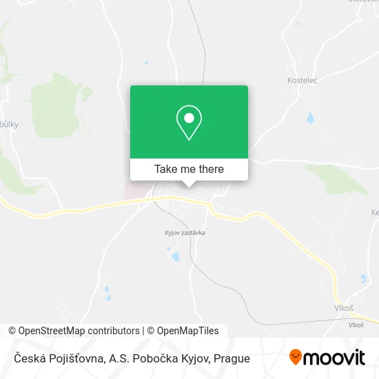 Карта Česká Pojišťovna, A.S. Pobočka Kyjov