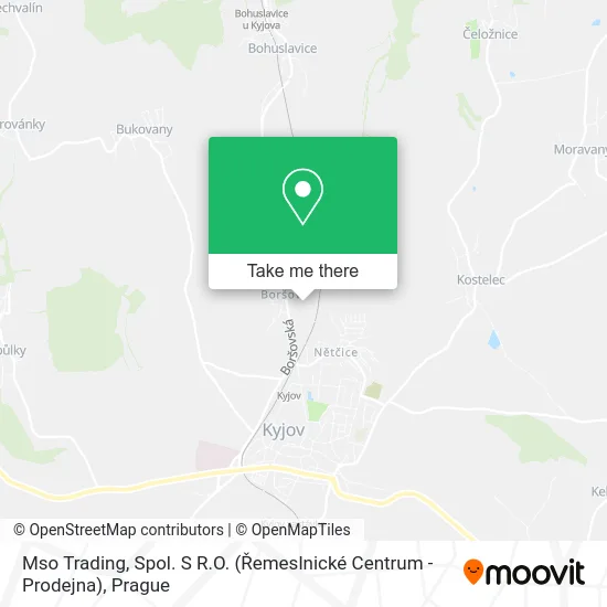 Карта Mso Trading, Spol. S R.O. (Řemeslnické Centrum - Prodejna)