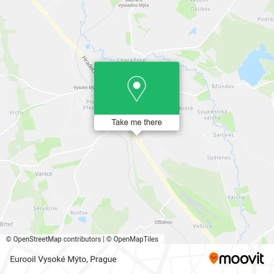 Карта Eurooil Vysoké Mýto