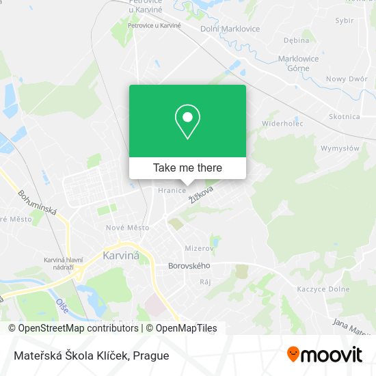 Mateřská Škola Klíček map