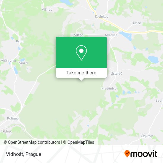 Карта Vidhošť