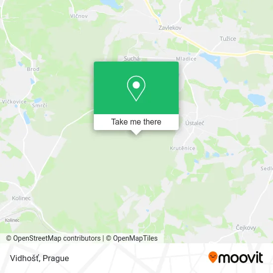 Карта Vidhošť