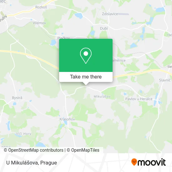 Карта U Mikulášova