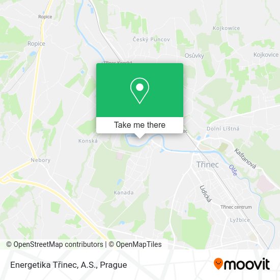 Energetika Třinec, A.S. map