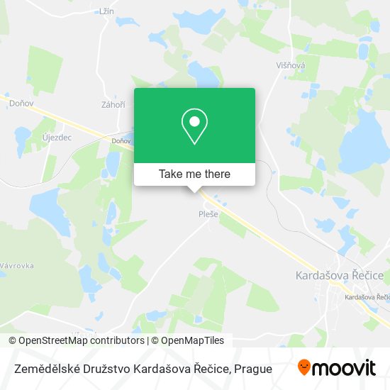Zemědělské Družstvo Kardašova Řečice map