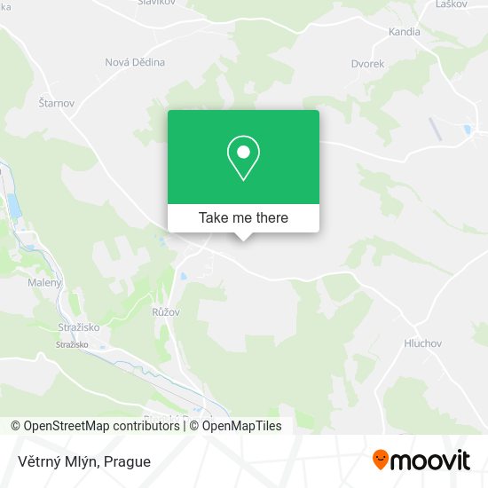 Větrný Mlýn map