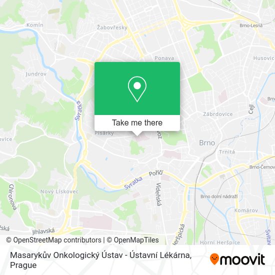 Masarykův Onkologický Ústav - Ústavní Lékárna map