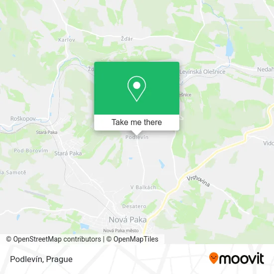 Карта Podlevín