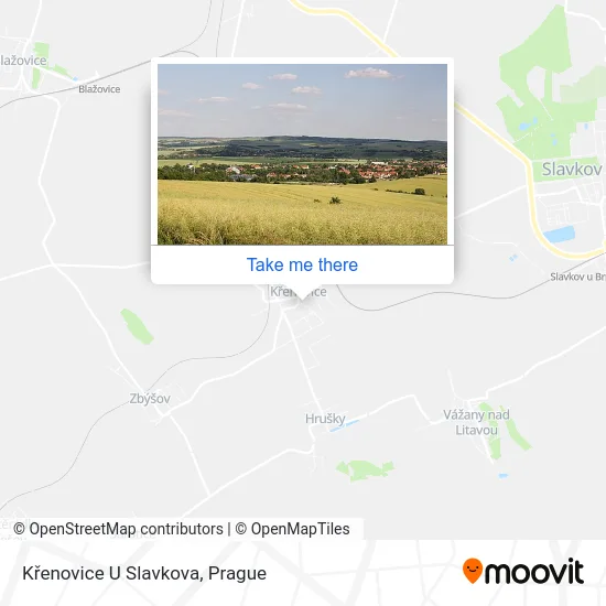 Křenovice U Slavkova map