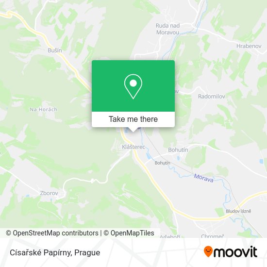 Císařské Papírny map
