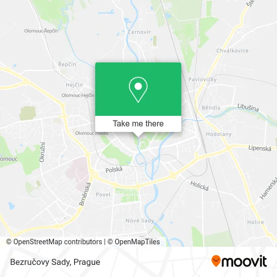 Карта Bezručovy Sady