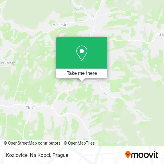 Карта Kozlovice, Na Kopci