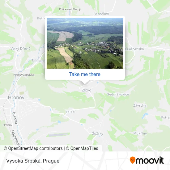 Карта Vysoká Srbská