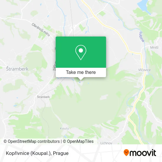 Карта Kopřivnice (Koupal.)