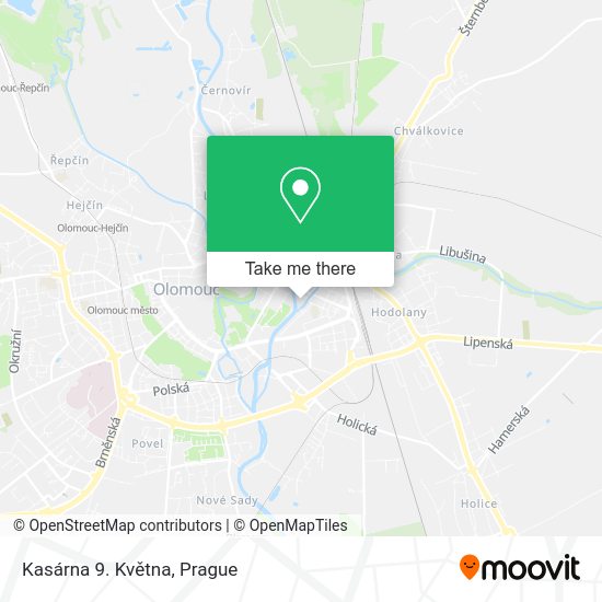 Kasárna 9. Května map