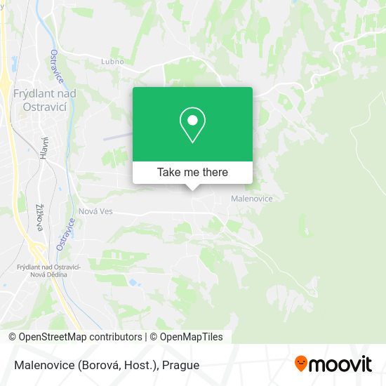 Malenovice (Borová, Host.) map