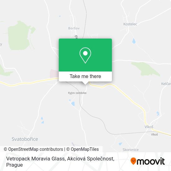 Карта Vetropack Moravia Glass, Akciová Společnost