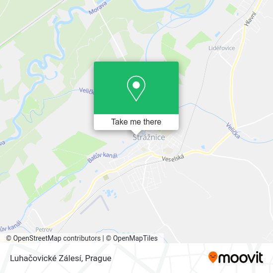 Luhačovické Zálesí map