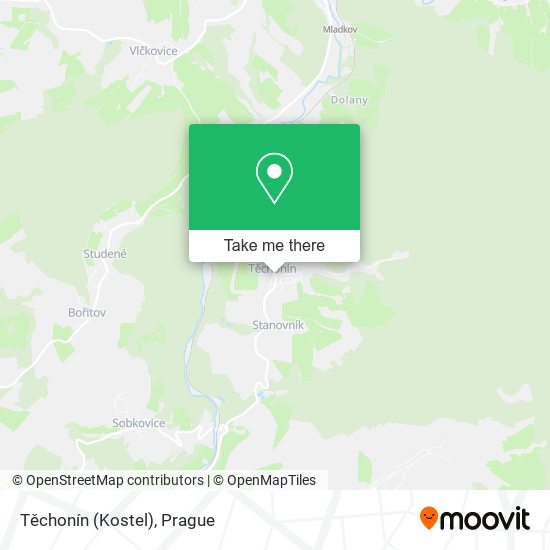 Těchonín (Kostel) map