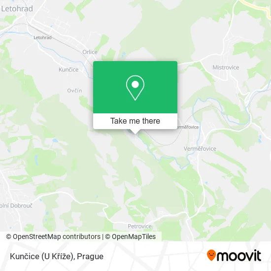 Карта Kunčice (U Kříže)