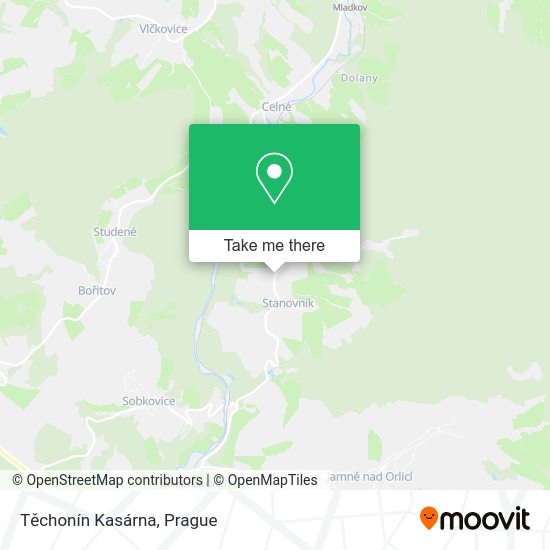 Těchonín Kasárna map