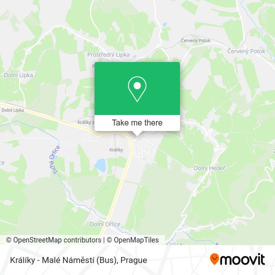 Králíky - Malé Náměstí (Bus) map