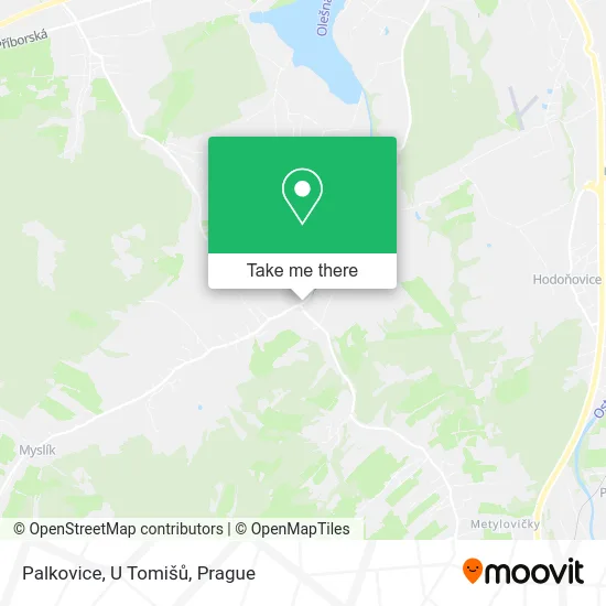 Карта Palkovice, U Tomišů