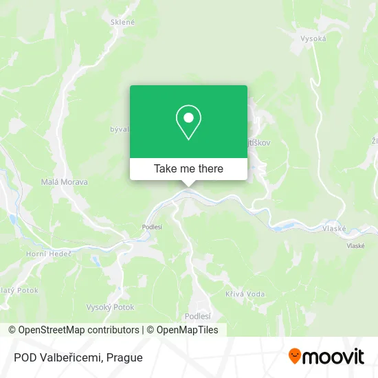 Карта POD Valbeřicemi
