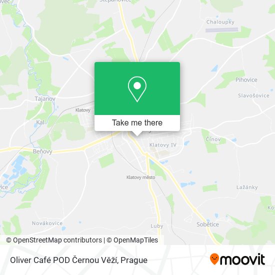 Oliver Café POD Černou Věží map