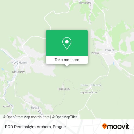 POD Perninským Vrchem map