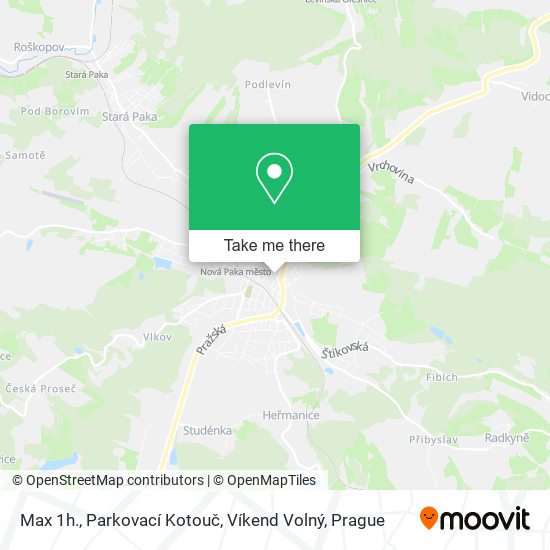Max 1h., Parkovací Kotouč, Víkend Volný map
