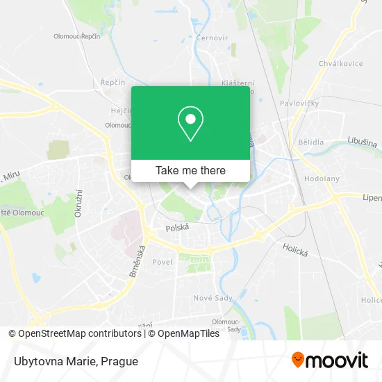 Ubytovna Marie map
