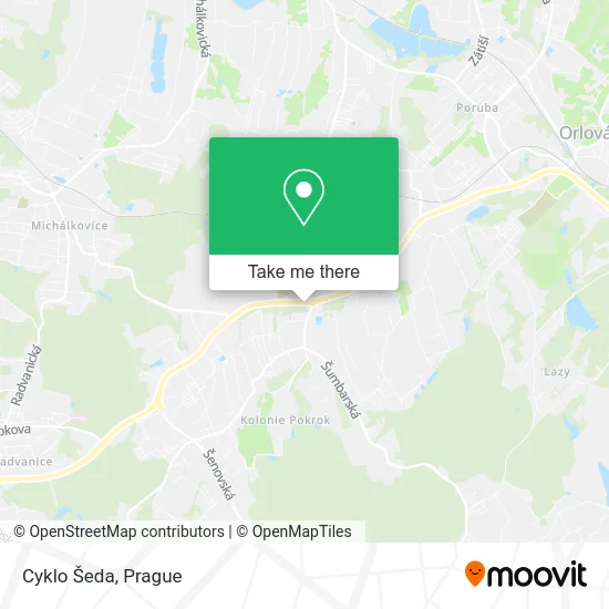 Карта Cyklo Šeda