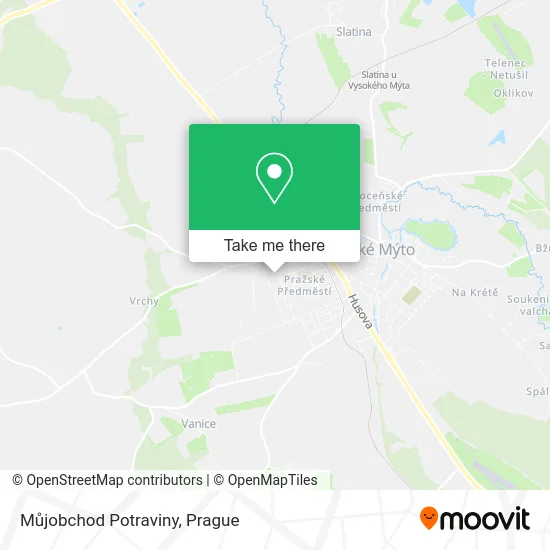 Карта Můjobchod Potraviny