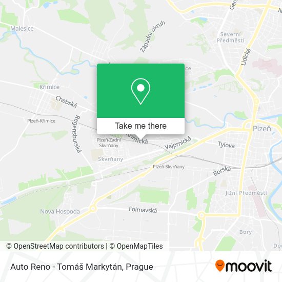 Auto Reno - Tomáš Markytán map